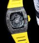 Richard mille RM010 Carbon Case Yellow Rubber Strap Watch(8)_th.jpg